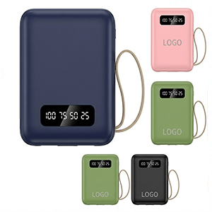 Integrated Multi-Lead Portable Power Station 10,000 mAh with Digital Display